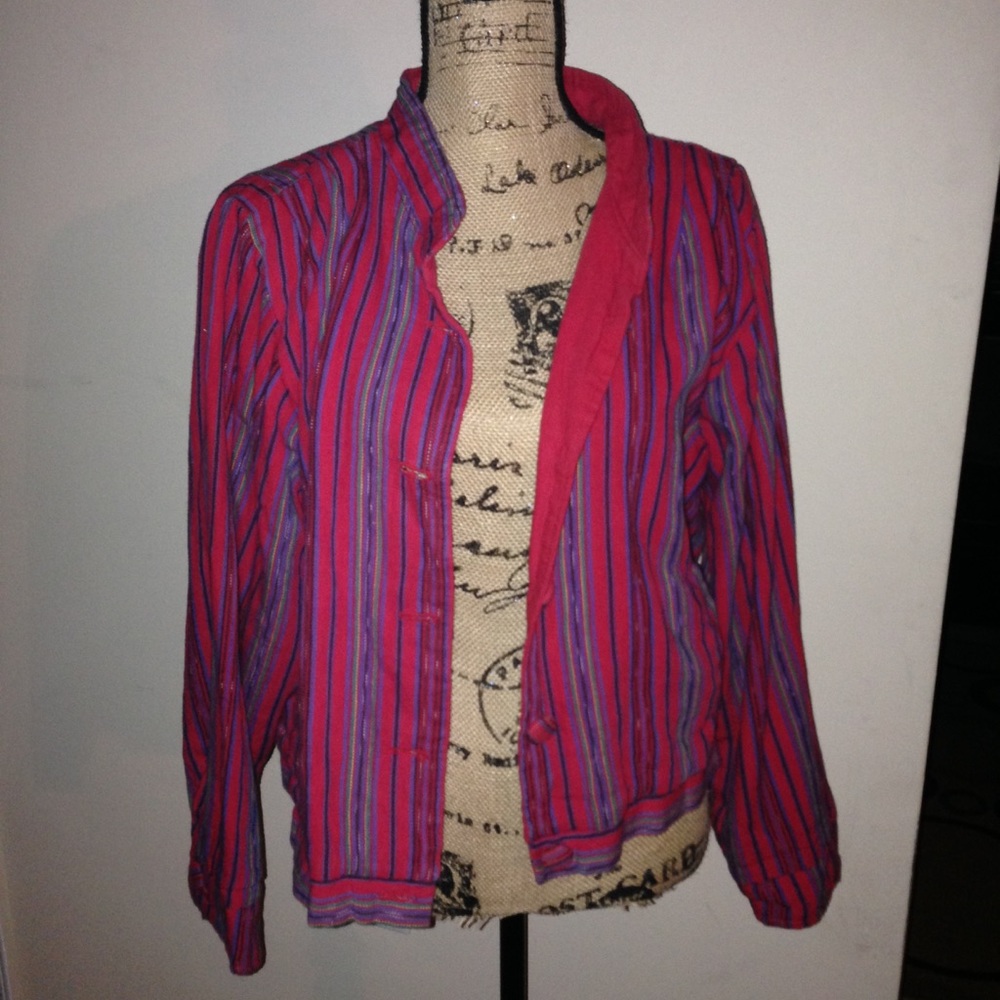 Orvis colorful striped jacket